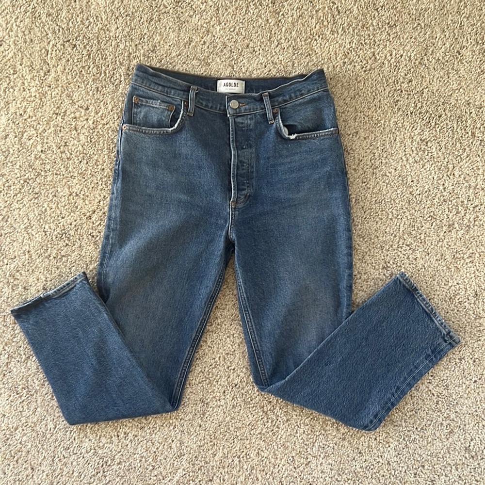 Agolde Riley high rise crop jeans size 27. Re-posh…too cropped for me!